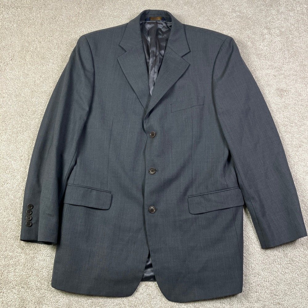 Brooks Brothers 346 Strech Wool Suit‎ Men's 42L 38x30 Gray Pinstripe 3-Button - Picture 2 of 16